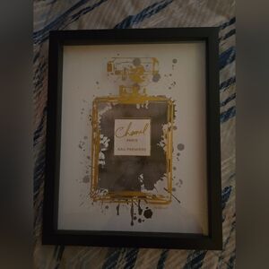 CHANEL Eau Première Art Print - Gold and Black Frame